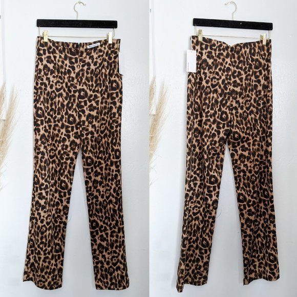 NWT Reformation Sera Leopard Pant Size 10 - Picture 3 of 6